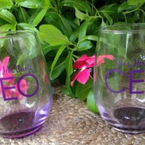 Customized Libbey Stemless Wine Glasses (16.75 Oz.)